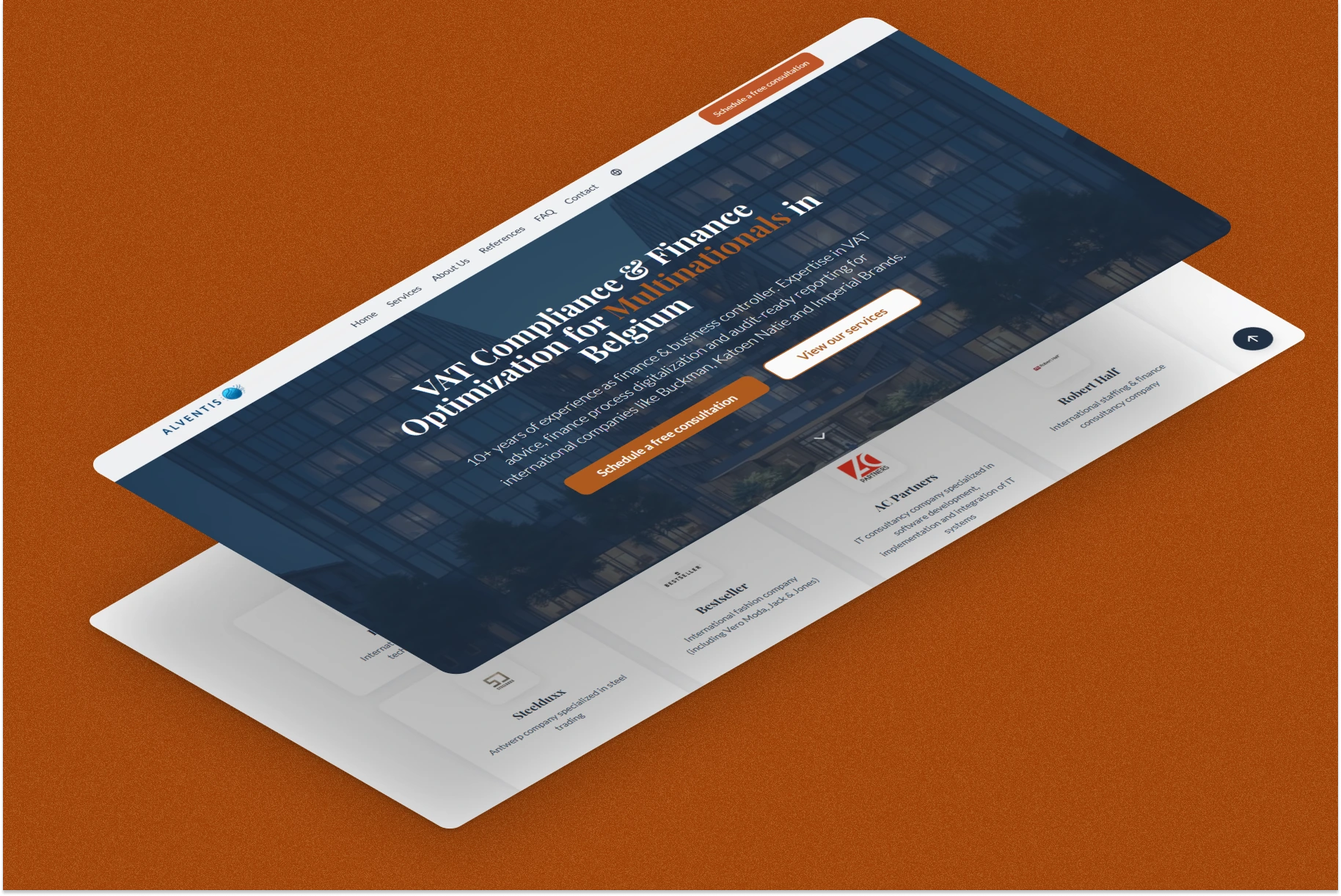 Alventis website mockup