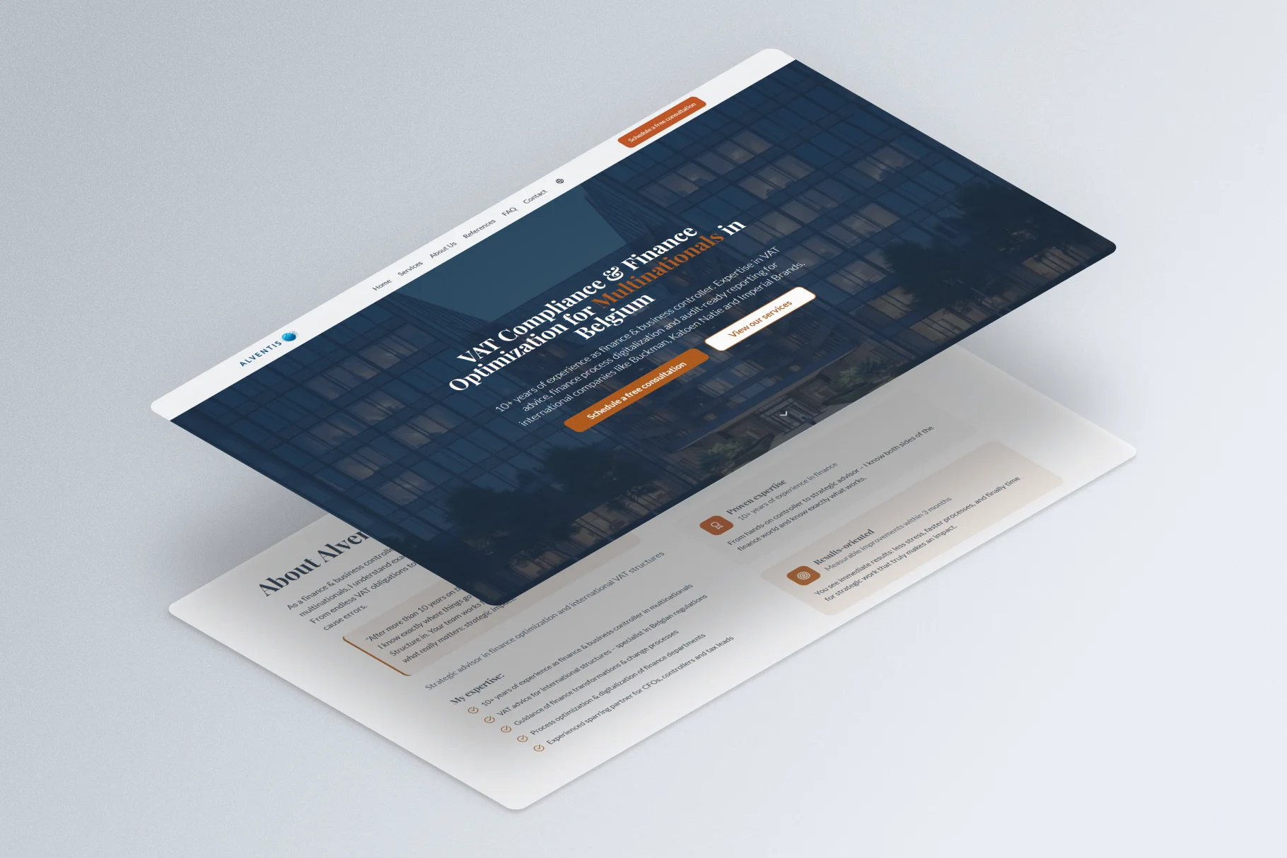 Alventis website hero