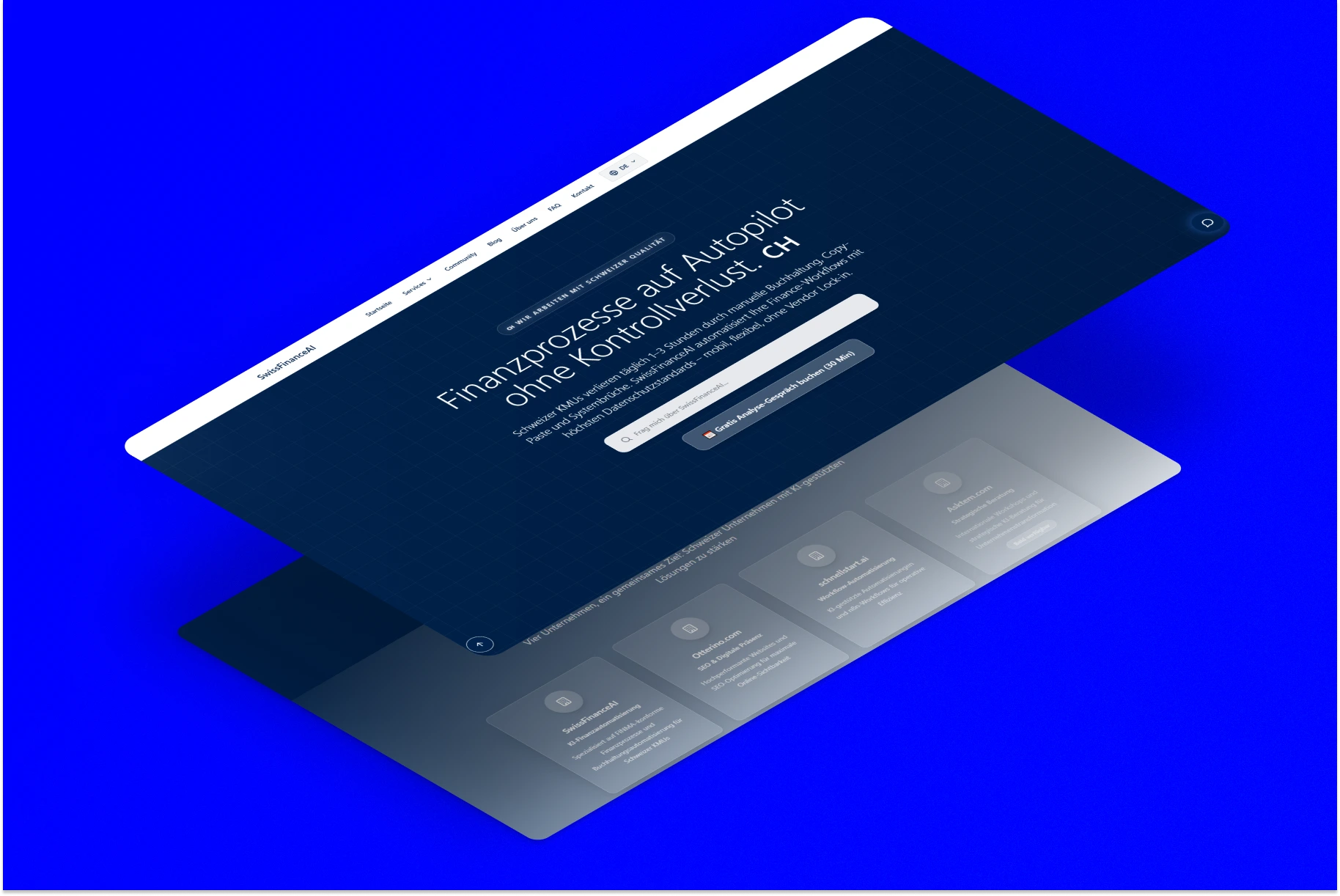 SwissFinanceAI website mockup