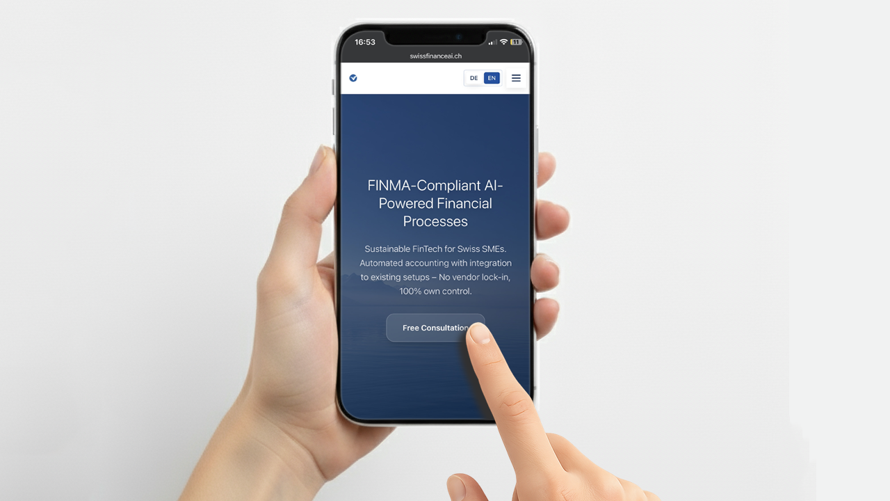 SwissFinanceAI website mockup
